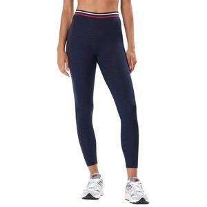 NEW SPLITS59 bailey high waist active rib 7/8 leggings in heather indigo